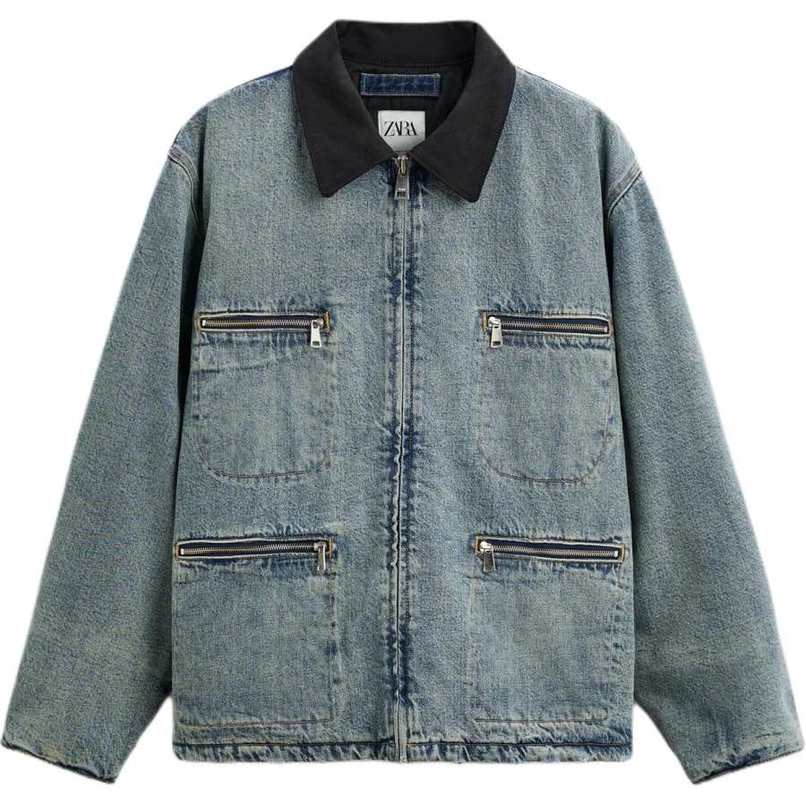 ZARA ZARA Denim Jacket Men's Light Blue
