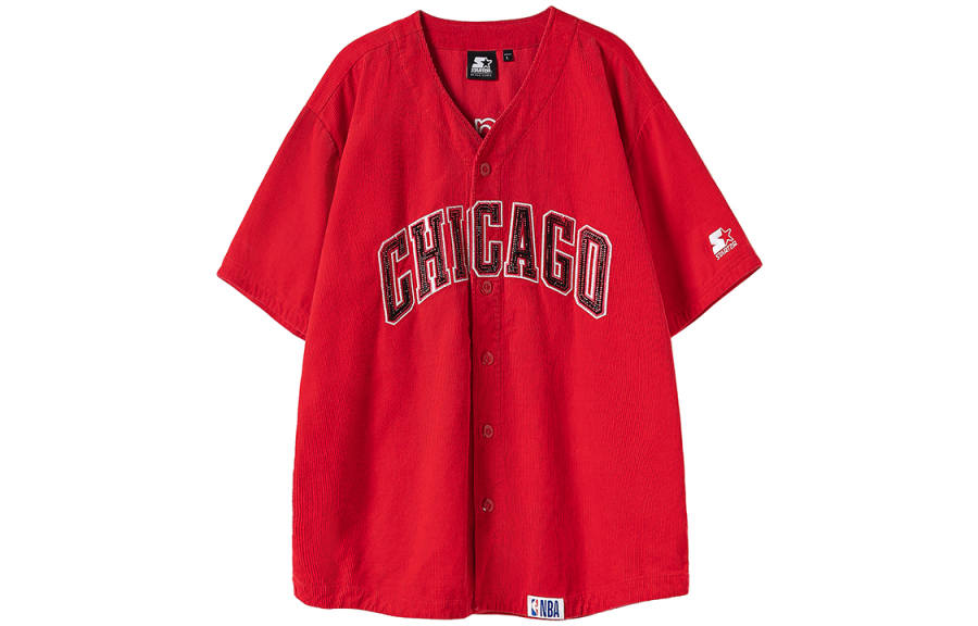 STARTER STARTER X NBA STARTER X NBA Baseball Jerseys Unisex Red V Neck Moderate