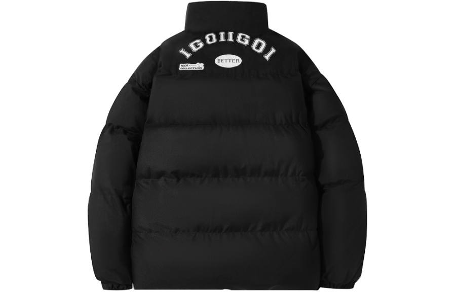 IGOI Puffer Jackets Unisex Stand Collar Moderate Padded Puffer Jacket
