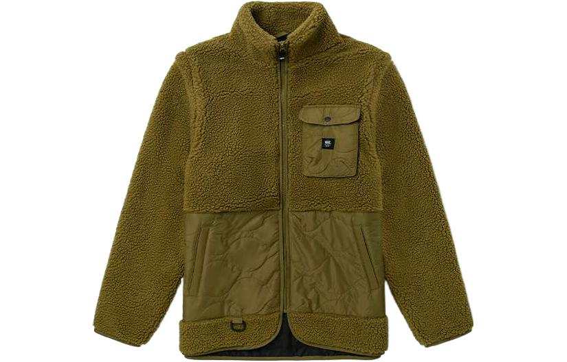 Vans Velvet Jackets Men's Green Umber Stand Collar Moderate
