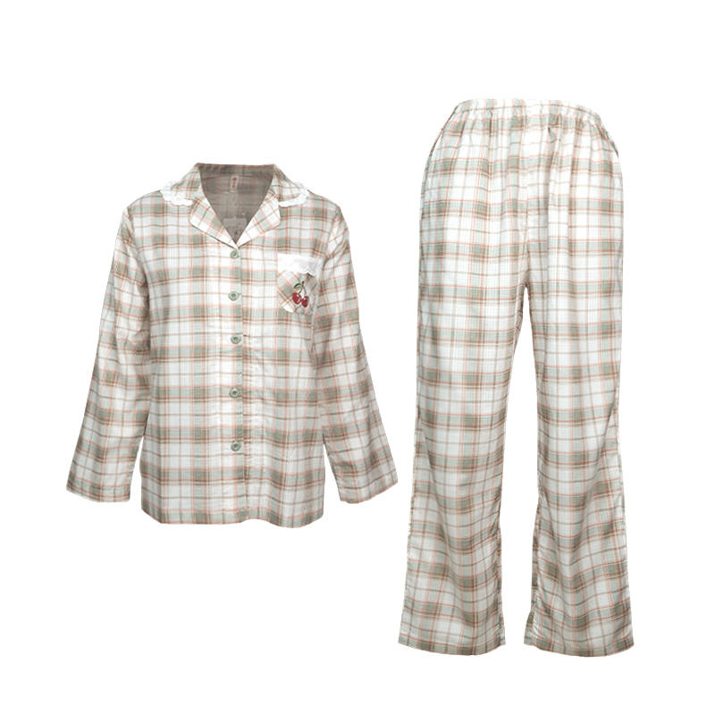 FENTENG FENTENG Pajama Set Women's Green Plaid