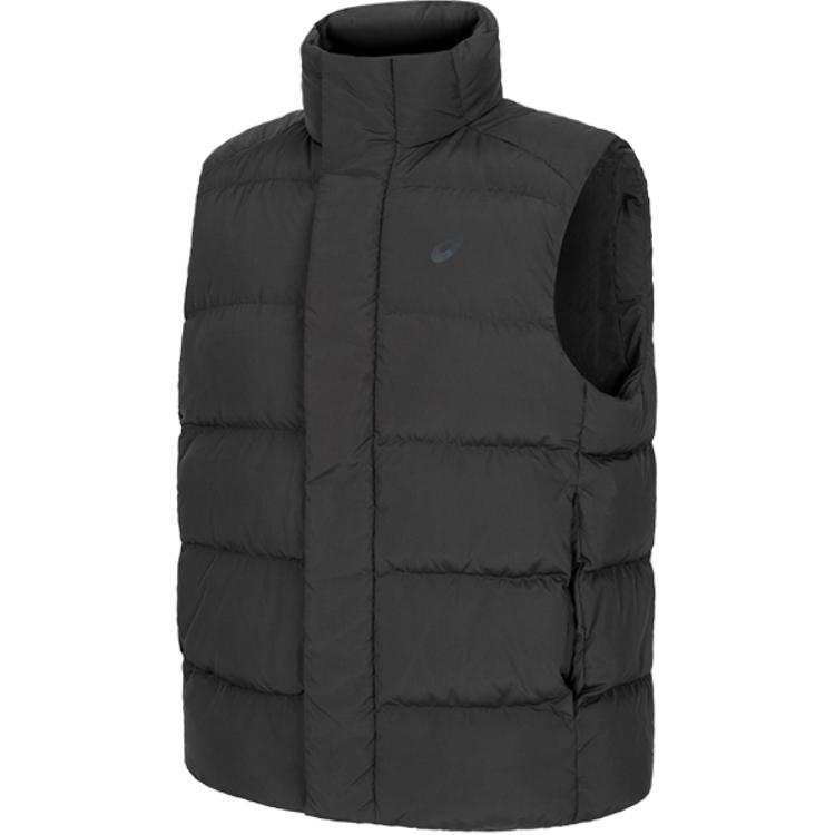 ASICS Vests Men's Black Stand Collar Thickened And Fleece Lined Other