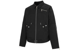 FIRE 2 COLD EGO Puffer Jackets Unisex Black Lapel Thickened