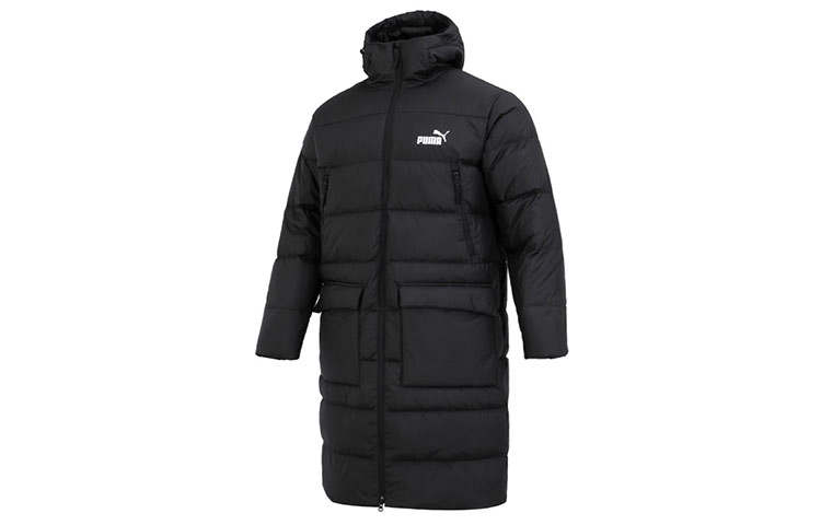 PUMA PUMA TRN EDGE Down Jackets Men's Black Hooded Moderate Quilted Down Jacket
