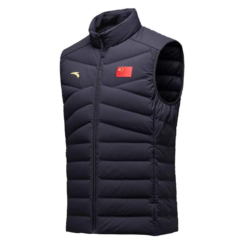 ANTA Vests Men's Legend Blue Stand Collar Moderate Other