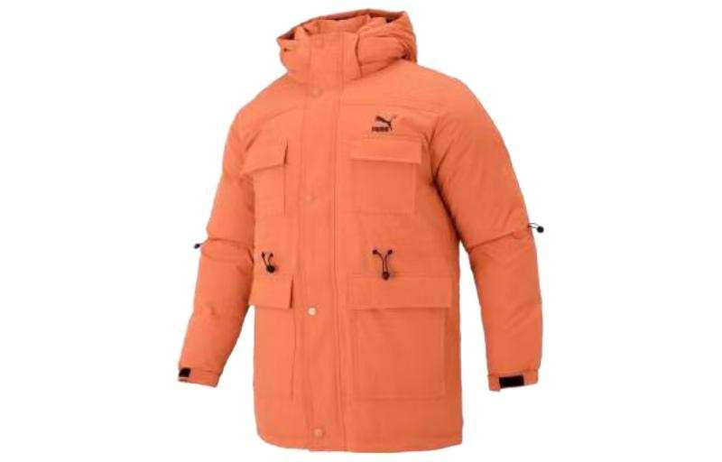 PUMA PUMA Down Jackets Unisex Orange Hooded Moderate Other