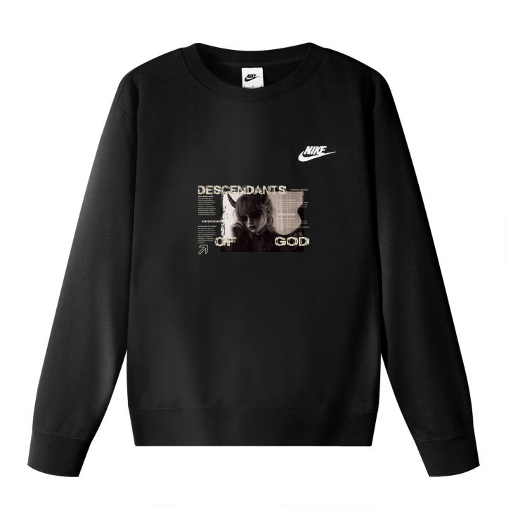 Nike Nike Sweatshirts Unisex Black Crew Neck Moderate Regular