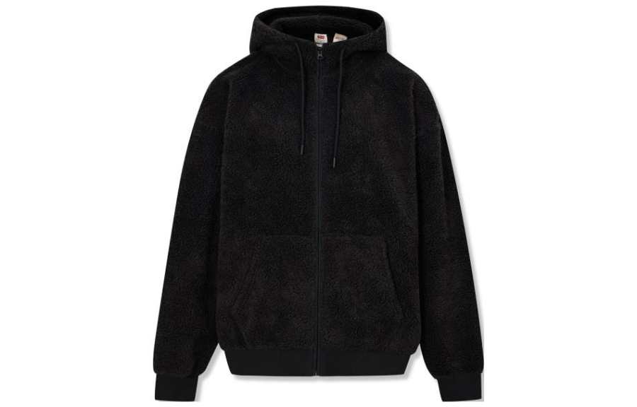 Levis Levis Velvet Jackets Men's Black Hooded Moderate