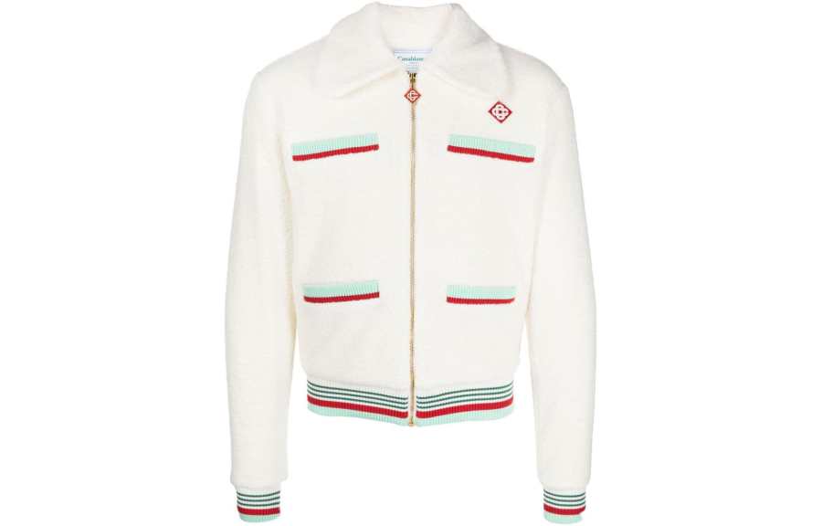 CASABLANCA Logo-patch Fleece Jacket