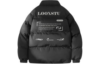 LOOX! Puffer Jackets Unisex Stand Collar Thickened Padded Puffer Jacket