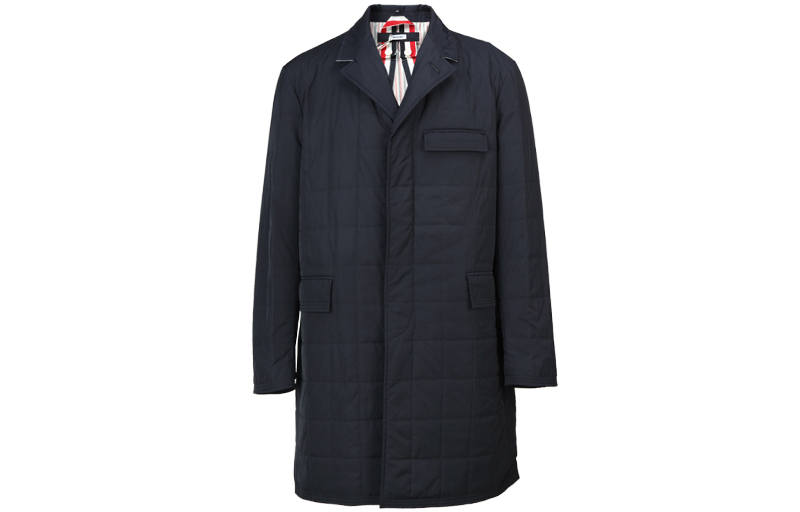 THOM BROWNE THOM BROWNE Rwb Striped Hooded Coat