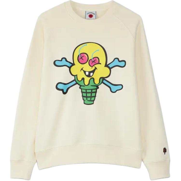 Ice Cream Sweatshirt Unisex Gray White