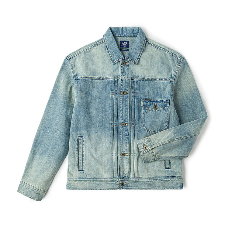 Lee Lee Denim Jackets Men's Light Blue Lapel Moderate