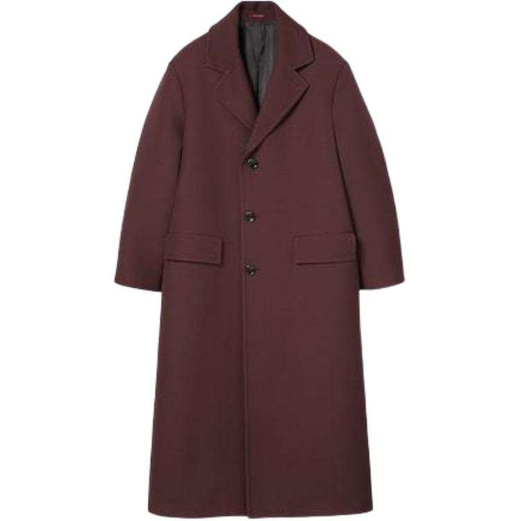 GUCCI Coats Men's Burgundy Lapel Moderate