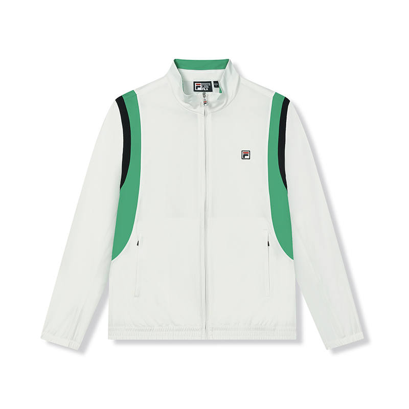 FILA Jackets Men's Cloud White Stand Collar Moderate Other