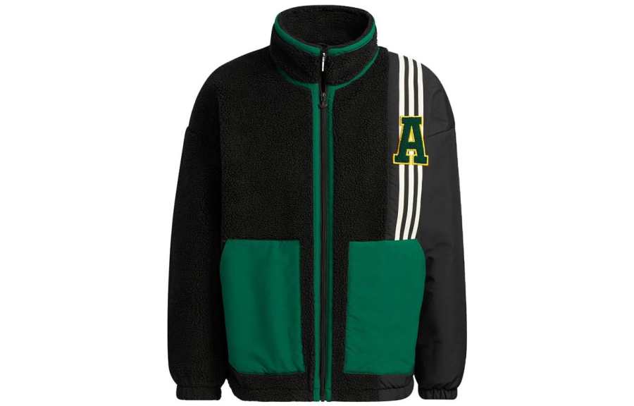 Adidas Originals Velvet Jackets Unisex Multicolor Stand Collar Thickened