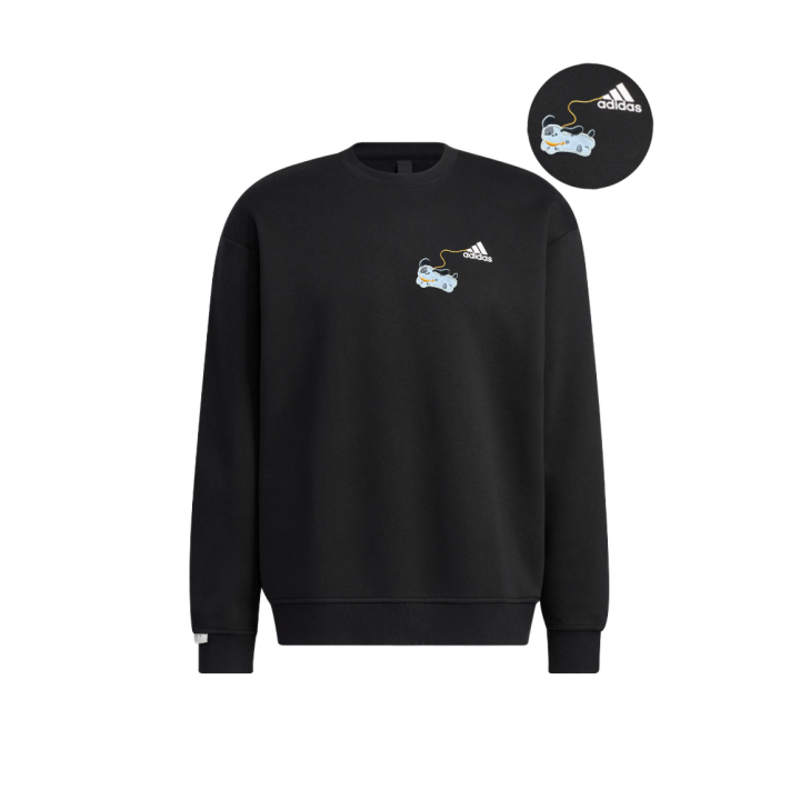 Adidas Adidas Sweatshirts Unisex Black Crew Neck Thickened Regular