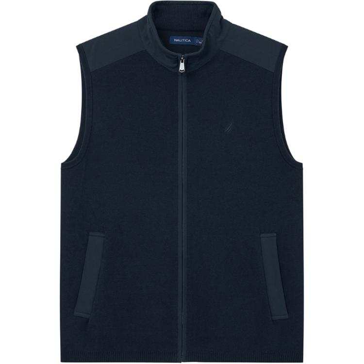 NAUTICA Vests Men's Stand Collar Moderate Other