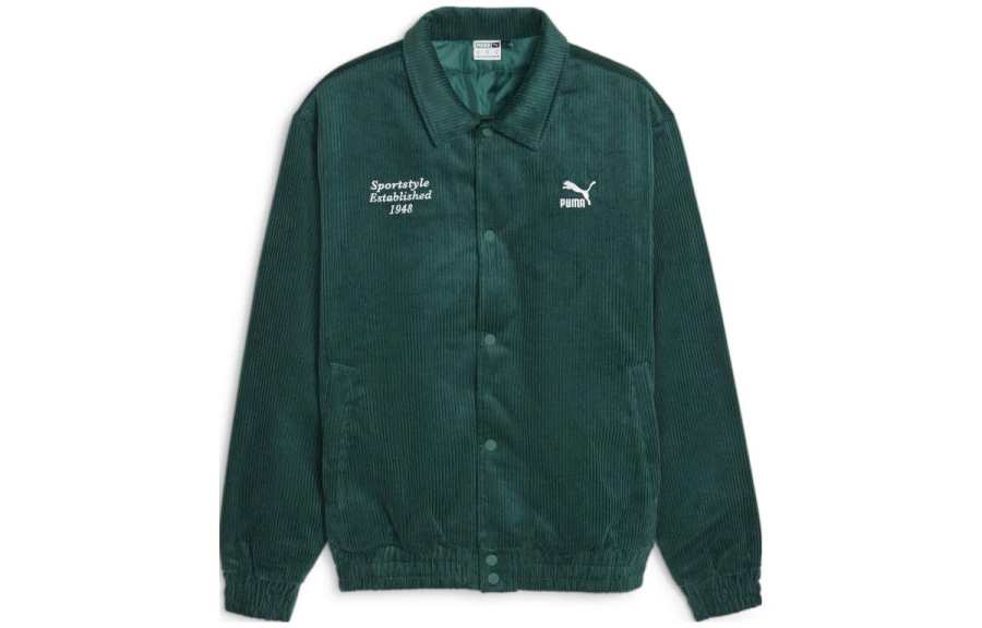 PUMA PUMA Jackets Men's Green Lapel Moderate Other