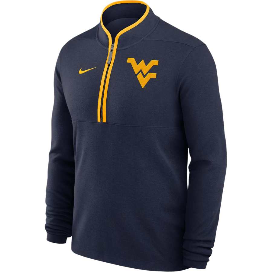 Nike Nike West Virginia Mountaineers Victory Men's Nike Dri FIT College 1/2 Zip Long Sleeve Top