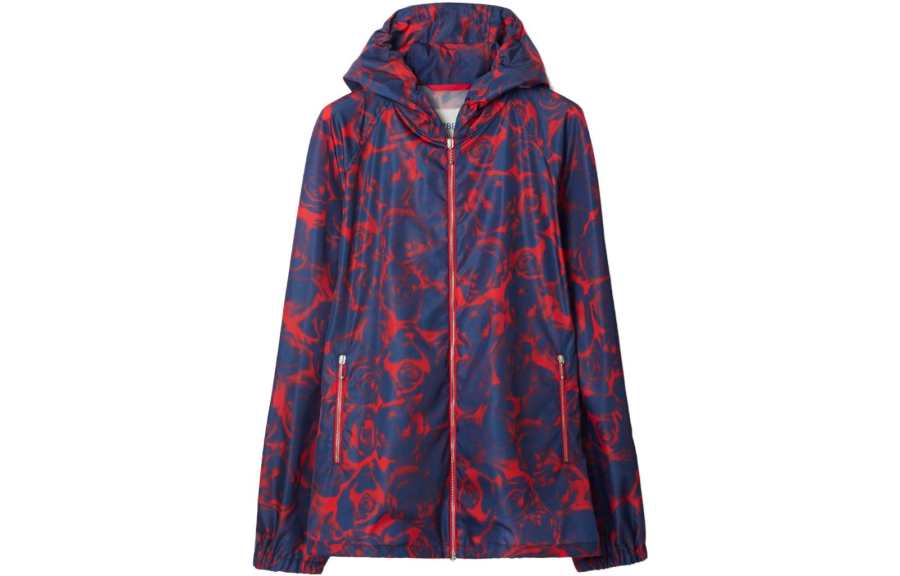 Burberry 【Previous Season】rose-print hooded jacket