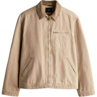 H&M Denim Jackets Men's Beige Lapel Moderate Other
