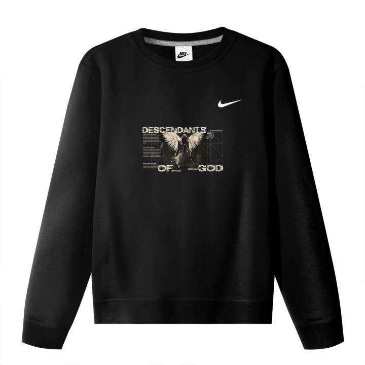 Nike Nike Sweatshirts Unisex Black Crew Neck Moderate Regular