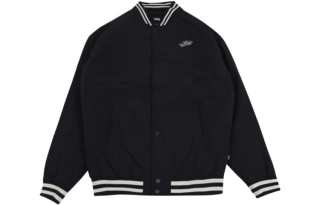 Vans Puffer Jackets Unisex Black Baseball Collar Moderate