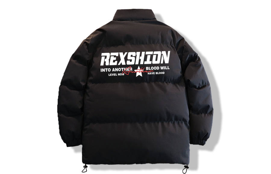 REXSHION REXSHION Puffer Jackets Unisex Stand Collar Thickened