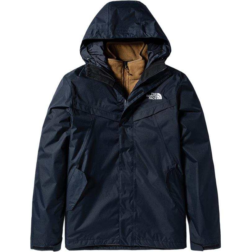 THE NORTH FACE Hiking Waterproof Abrasion Resistant Thermal Moisture Wicking Windbreaker Jacket Men's Blue/Khaki