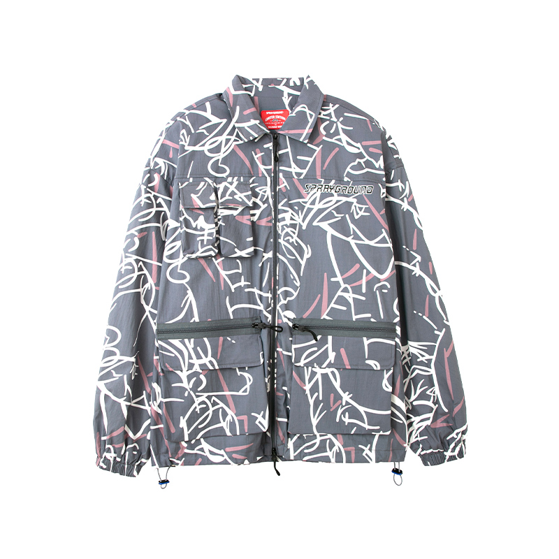 SPRAYGROUND SPRAYGROUND Jackets & Coats Unisex Gray Blue