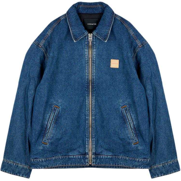 COACH COACH FW24 Denim Jacket Men's Dark Color Washed