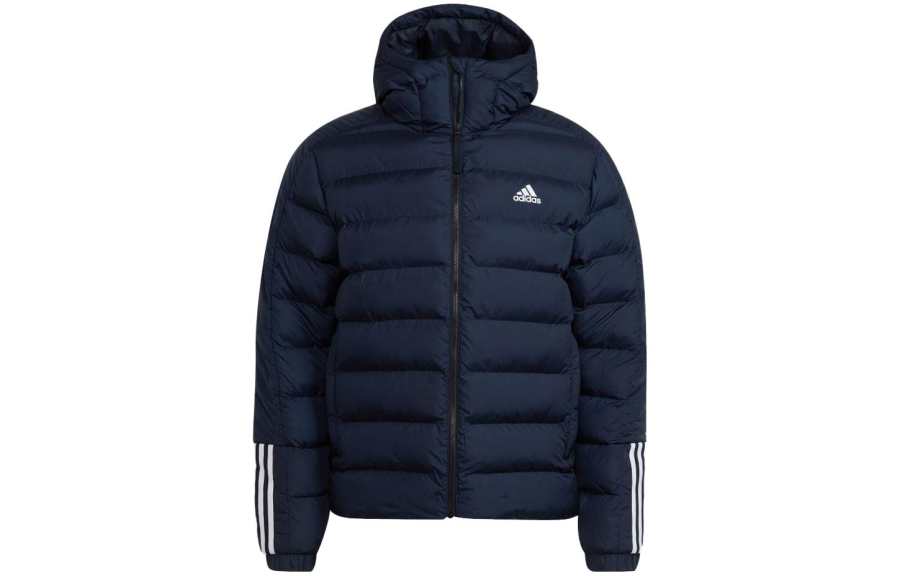 Adidas Adidas Jackets Men's Marine Blue Hooded Thickened Other