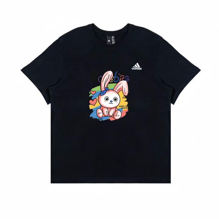 Adidas Adidas T Shirts Unisex Black Crew Neck Moderate Straight Fit