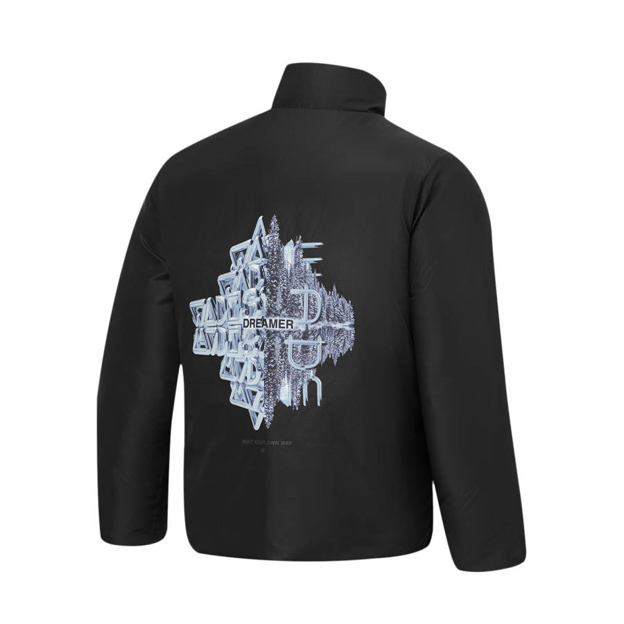 Li-Ning Li Ning Jackets Men's Black Stand Collar Moderate Reversible