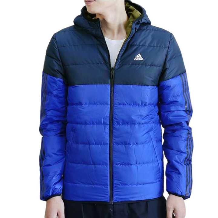 Adidas Adidas Down Jackets Men's Blue Hooded Moderate Down Jacket