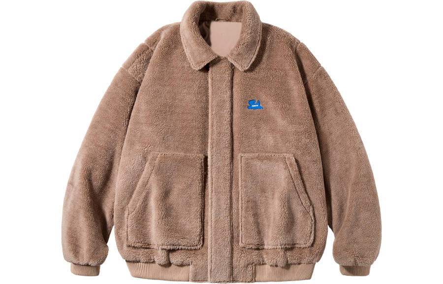 PSO Brand Puppy Collection Drop Shoulder Solid Color Thickened And Fleece Lined Lapel Cashmere Velvet feel Coat Unisex