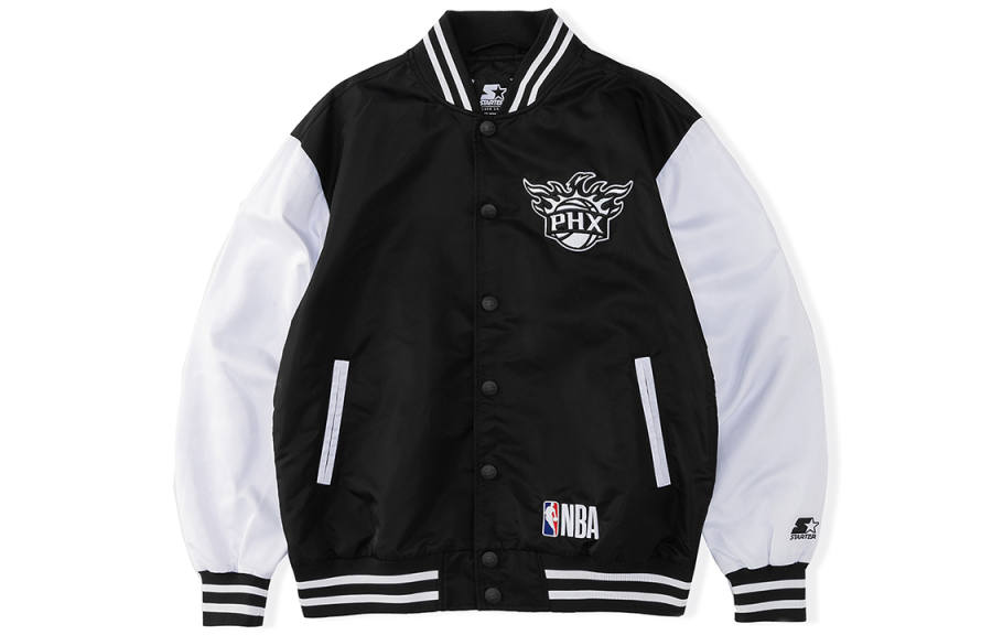 STARTER STARTER X NBA Baseball Jerseys Unisex Black Baseball Collar Moderate