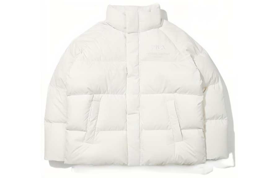 FILA FILA Down Jackets Unisex White Stand Collar Moderate Other