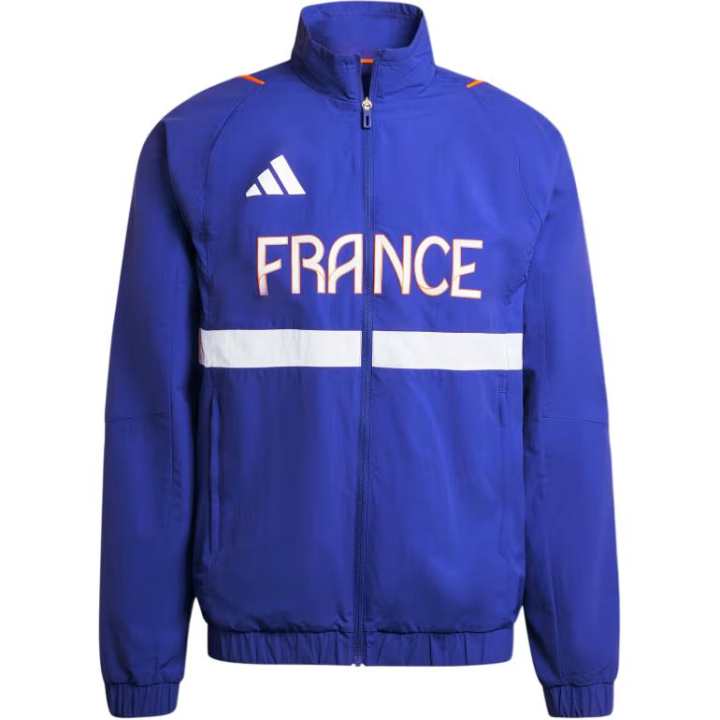 Adidas Adidas TEAM FRANCE PRESENTATION TRACK TOP Jackets & Coats Men's Semi Transparent Blue
