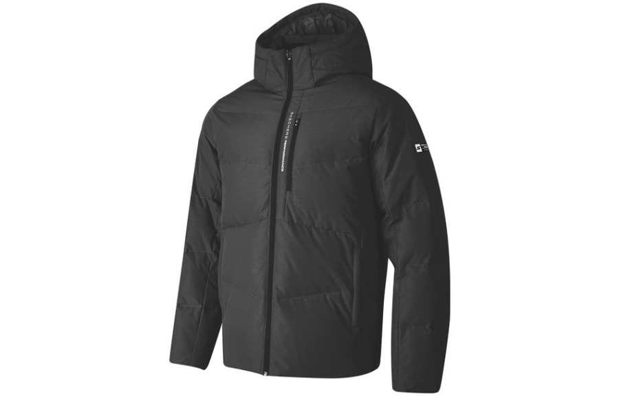 Skechers Sports Life Collection Down Jackets Men's Carbon Black Hooded Moderate Other
