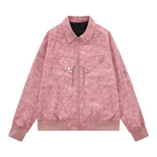 Duamin Jackets Unisex Pink Lapel Moderate Other