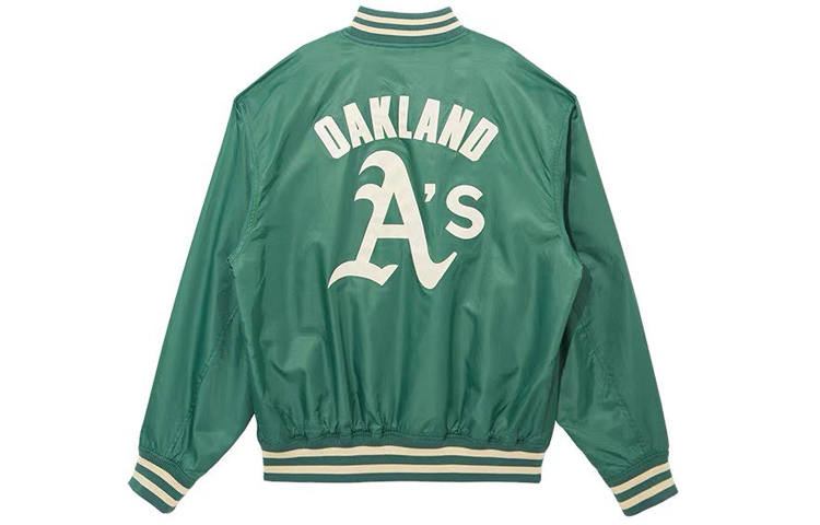New Era SS22 Baseball Jacket Unisex Green