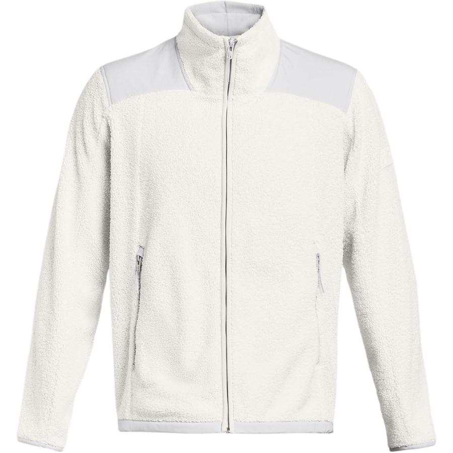 Under Armour Velvet Jackets Men's White Stand Collar Moderate