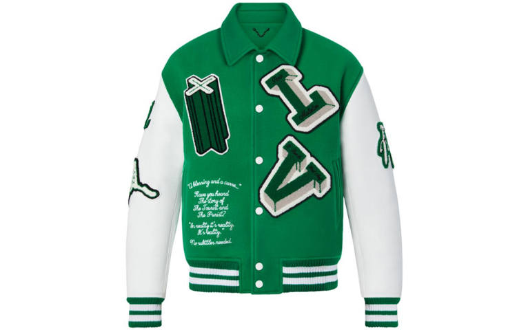 LOUIS VUITTON FW21 Baseball Jacket Men's Green