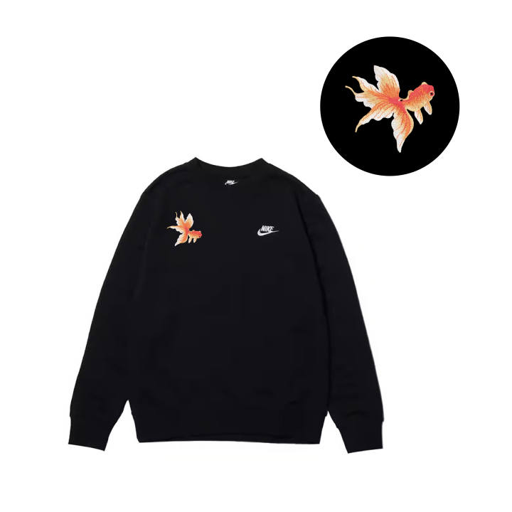 Nike Nike Sweatshirts Men's Black Crew Neck Moderate Regular