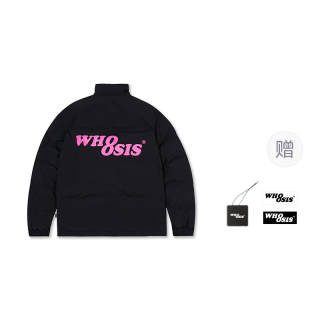 WHOOSIS Puffer Jackets Unisex Stand Collar Moderate Padded Puffer Jacket
