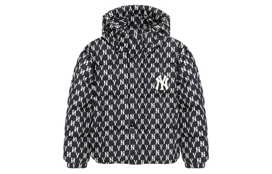 MLB MLB Down Jackets Unisex Black Hooded Moderate Quilted Down Jacket