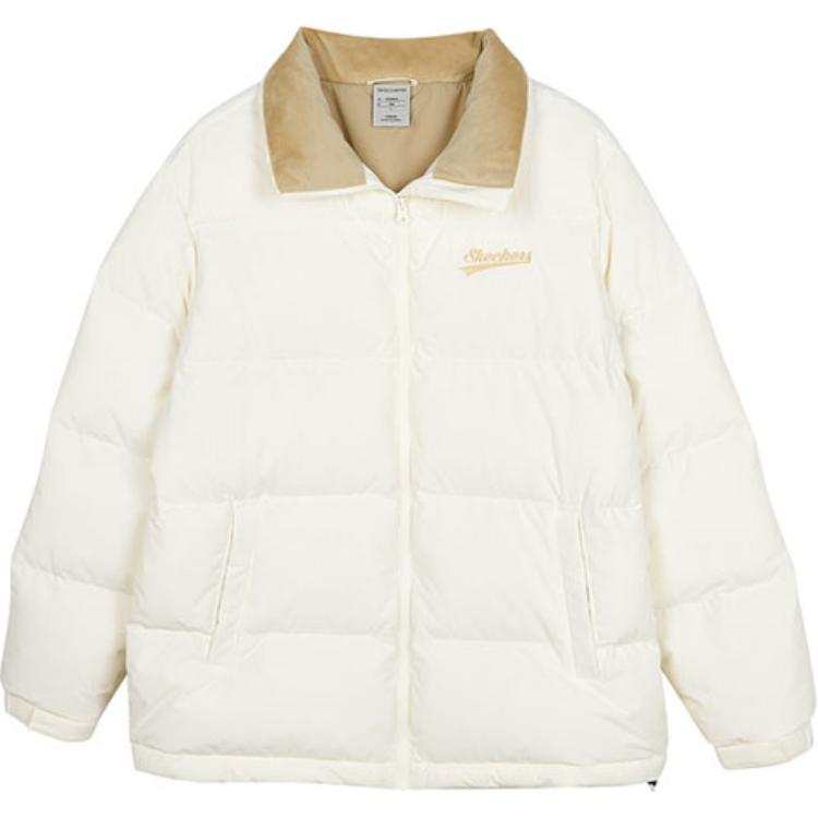 Skechers Colorful Down Jacket Unisex Marshmallow White