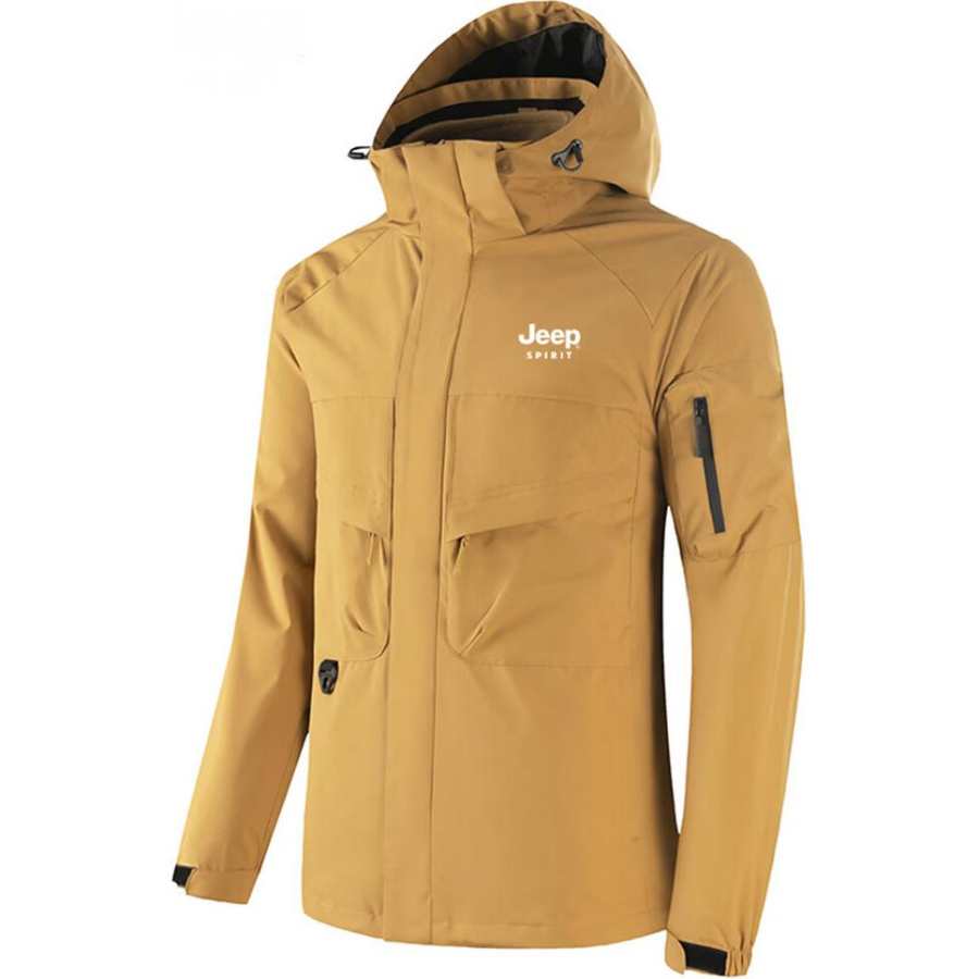 JEEP SPIRIT Waterproof, Windproof, And Breathable Windbreaker Jacket Men's